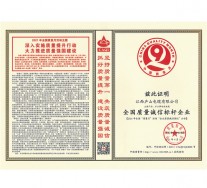 全國質(zhì)量誠信標(biāo)桿企業(yè)